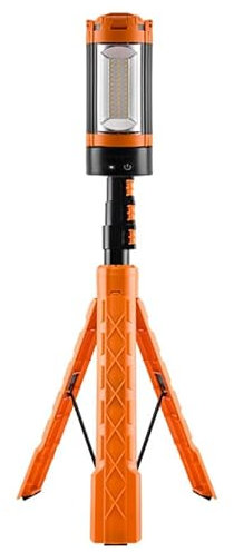 Portable Camping Light with Stand 6ft Max Height, Rechargeable Cordless Work Light with 3 LED Lamp Heads, 2500 Lumens Dimmable Magnetic Emergency Flashlight with Detachable Tripod