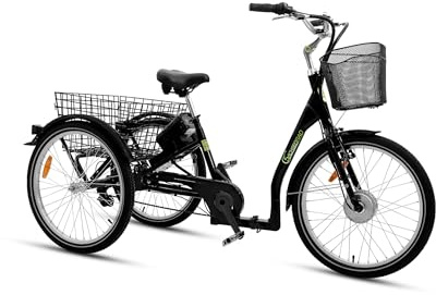 SachsenRAD T3A Trio II - Tricycle Électrique Pliable avec Différentiel pour Une Stabilité Optimale, Enjambement Bas pour Seniors, Alarme, Pneus Kenda & Éclairage StVZO