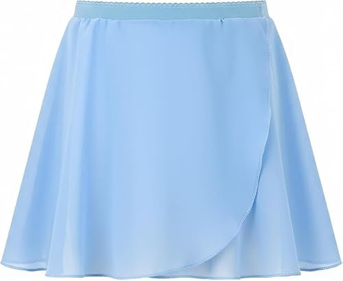 JiAmy Girls Ballet Skirt Chiffon Wrap Dancewear 130, Blue