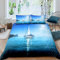 Loussiesd Nautisch Thema Bettwäsche Set Segeln Ozean Blau Bettbezug Set Kinder Jungen Mädchen 200x200 cm Microfaser Betten Set mit Reißverschluss und 2 Kissenbezug 80x80 cm