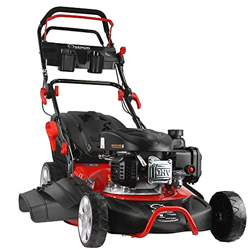 Cortacésped a explosión de gasolina de 4 tiempos, 6 CV, 139 cc, Loncin, autopropulsado, zona de corte de 48 cm