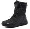 ROOKMARK Schneestiefel für Herren Warm Gefüttert Winterstiefel Wasserdicht Trekking Wanderschuhe Atmungsaktive schneedicht, strapazierfähig, Laufsohle Gummi (422-schwarz,45)