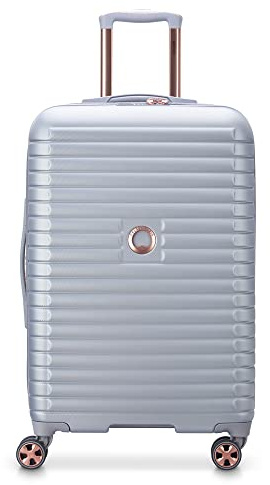 DELSEY PARIS Cruise 3.0 Hardside Expandable Luggage with Spinner Wheels, Platinum, Checked-Medium 24 Inch, Cruise 3.0 Hardside Expandable Luggage with Spinner Wheels