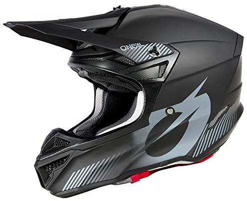 O'NEAL | Casco de Motocross | MX Enduro | 2 Carcasas Exteriores y 2 EPS para Mayor Seguridad, Carcasa de ABS, ECE 22.06 | Casco 5SRS Polyacrylite Solid V.23 | Adulto | Negro | Talla XL (61/62 cm)