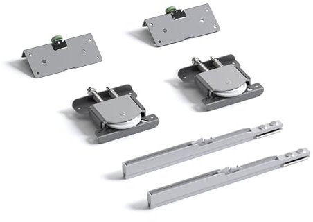 DecorAndDecor Sliding Wardrobe Door Track Gear Kit with Soft Close (Additional Gear Pack for 1 Door)