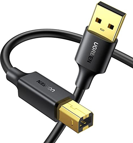 UGREEN USB Druckerkabel – USB A auf B Kabel, Hochgeschwindigkeits-Druckerkabel kompatibel mit HP, Canon, Brother, Samsung, Dell, Epson, Xerox, Piano, DAC und mehr, 2 m