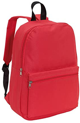 Preiswert&Gut Rucksack klein Rot 30x10,5x39,5 cm – Mini Tasche für Damen mit Reißverschluss-Hauptfach Wanderrucksack Rucksäcke 190g kleinerrucksack mit Verstellbaren gepolsterte Schultergurte
