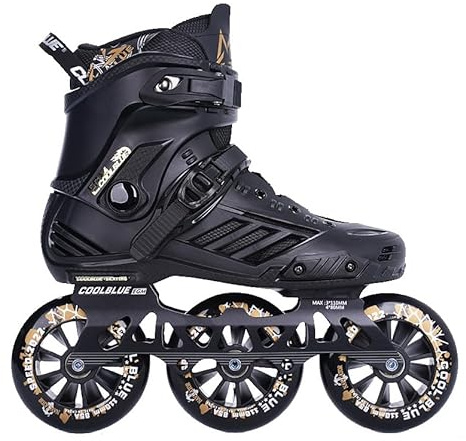MHXZKHL Patines En Línea para Adultos, 3 X 110MM Rueda Patinaje para Mujeres Y Hombres, Profesionales De Patinaje De Velocidad En Línea para Principiantes(Size:46,Color:Black)