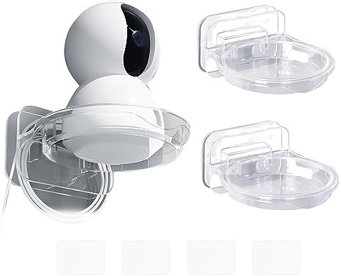 Support Caméra Mural Boîtier Surveillance - Plastiques Universels Supports Kit pour Caméra Dôme, Surveillance Intérieure, Sécurité Système Extérieur, avec Gestion des Câbles, 2 pièces