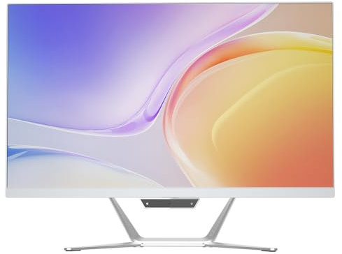 suevery Prebuilt All in One PC 24 FHD Screen AMD Ryzen5 3.7G（UP to 4.2Ghz） 512G SSD DDR4 16G RAM 1080P KB&Mouse White Business Office Home AIO Desktop Computer Gaming PC