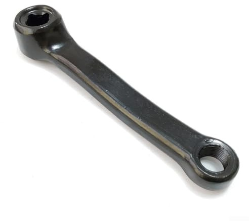 Gdfnmogo Manivelle de vélo d'appartement de 127 mm avec trou diamanté gauche et droite pour équipement de fitness à domicile pour VTT, vélo de route électrique M-12 filetage de vis (manivelle droite)