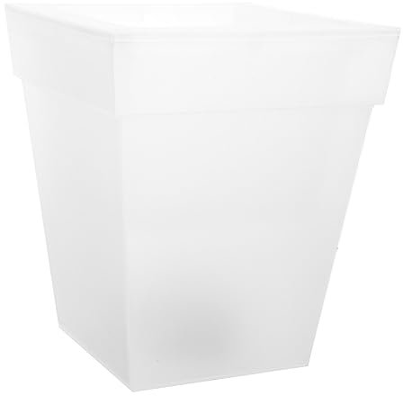 Gatuida Maceta Luminosa Solar para Jardín Lámpara Decorativa de Exterior Maceta de Plástico para Césped y Patio Función de Iluminación Suave Resistente al Agua