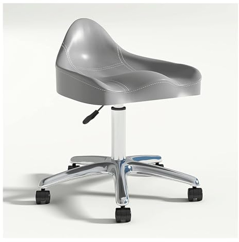 Ergonomisk sadelpall med hjul, höjdjusterbar hydraulisk rullstol för tand- och skönhetssalonger, bekvämt svängbart säte för hemmakontor