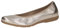 CAPRICE Damen Ballerinas aus Leder Flach, Metallisch (Platin Metal.), 40 EU