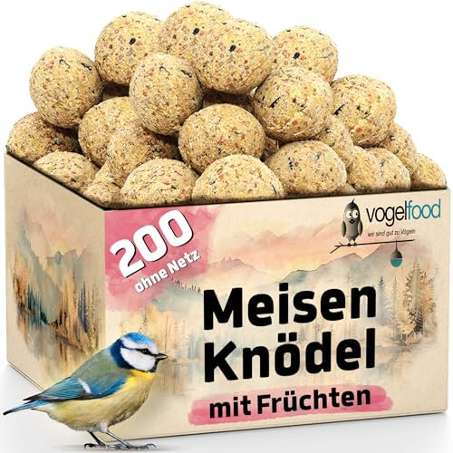 Vogelfood 200 x 90 g = 18 kg Meisenknödel mit Früchten mit Netz