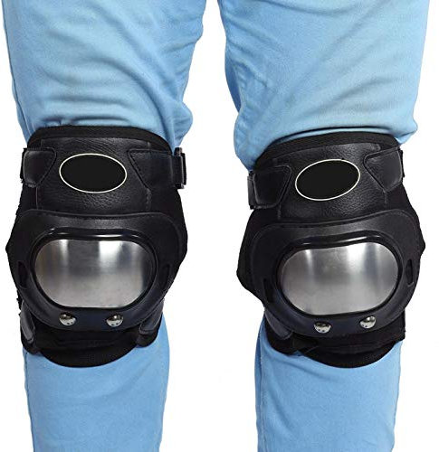 Motorrad-Knieschützer, 2 Stück, Edelstahl, Kurze Knieschützer, Knieschützer, passend für Motorrad, ATV