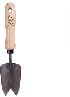 SHW-FIRE Blumenkelle - Effiziente Pflanzung mit Wurzelschnitt - Stabiler Stahl, schmal mit ergonomischem Holzgriff