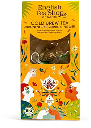ETS - Cold Brew Tee Zitronengras, Ingwer, BIO, 7 Pyramiden-Beutel (zum Kalt aufgießen)