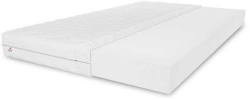 Kindermatratze Baby 80x160 cm, Babymatratze für Kinderbett, Höhe ca. 10 cm, Härtegrad H3, Farbe: Aloe Vera, inkl. Bezug