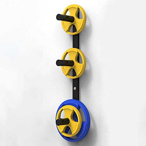 Schwarzer Hantelscheibenständer zum Aufhängen an der Wand mit 2/3/4 Pfosten – für Heim-Fitnessstudio 5 cm/2 Zoll, robuster, platzsparender Olympia-Gewichtshalter, für Übungs-Fitness (Größe: Stil 1)