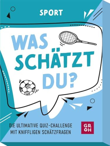 was schätzt du? - Sport: Die ultimative Quiz-Challenge mit kniffligen Schätzfragen | Kartenspiel mit Quizfragen rund um Sport - ab 10 Jahre