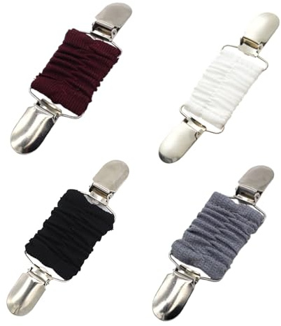 Clip per Cardigan, Abiti, Maglione Elasticizzato, Vestiti e Cintura, Camicie e Sciarpe (nero, grigio, bianco, rosso bordeaux)