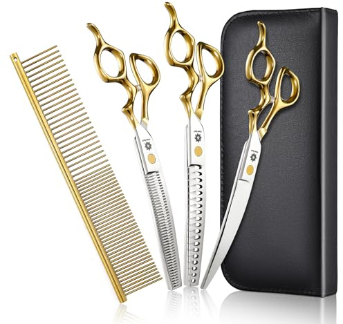 Dream Reach Dog Grooming Scissors, 7 Curved Pet Grooming Shears