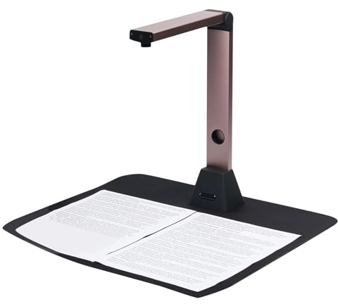 Scanner per documenti, scanner per libri da 16 MP, portatile, USB, scansione aerea, documenti, OCR A3 multilingue