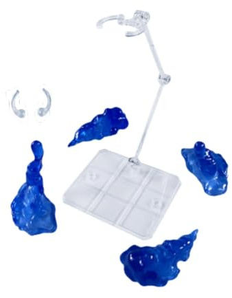 TTETTZ Modello Fumo Realistico Elementi Sostegno Assemblabile Stand PP Decorazione Artificiale per Bambole Adatto a Esposizione Collezioni Hobby Creati, Blu