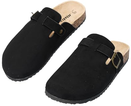 JOMIX Sabot Uomo Ciabatte con Fibbia Zoccoli Pantofole Chiuse Scarpe da Giardino Sandali con Sottopiede in Sughero Antiscivolo Leggere Comodo da Casa