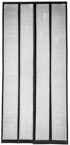 Amig - Insect Screen Curtain for Doors - 100 x 220 cm - Grey - PVC and fibreglass - Mosquito Protection - for Passage Doors, Balconies or terraces - mounting with Screws - Model MP02