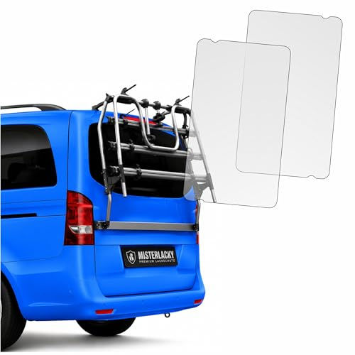Lámina protectora de pintura para portabicicletas trasero para Mercedes Benz Clase V Vito Marco Polo EQV W447 | Protector de pantalla para portón trasero, 2 unidades para portabicicletas + 7