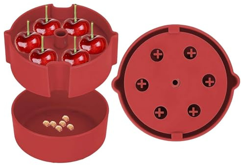 Körsbärsborttagare – flera kärnborttagare – handverktyg för urbenning av frukter druvor och för inomhus utomhus camping picknick