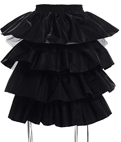 GRACEART Steampunk gotisk rörelse tutu justerbar underkjol fin klänning