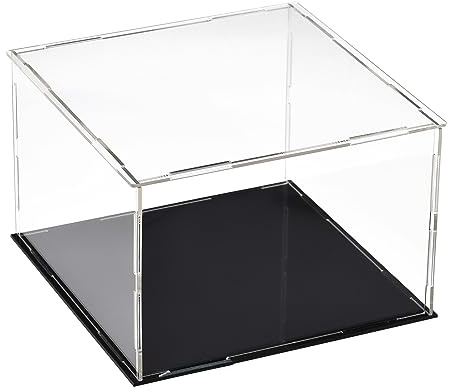 sourcing map Acrylic Clear Display Case Box Dustproof Protection Showcase Cube Collectibles Show Box 15x15x10cm