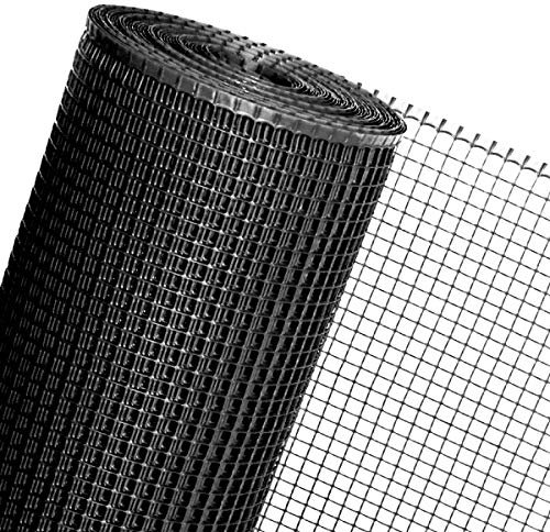 Rejilla antitopos de 12 m², 10 m x 1,2 m de ancho, para césped, enrollable, protección contra topos en negro