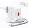 ORICO 65W USB C Ladeger?t, GaN Reise Ladeger?t Schnelles Aufladen, Dual Port PD3.0 Wandladeger?t Adapter Kompatibel mit MacBook Pro/Air, iPad Pro, Dell XPS 13, Galaxy/Note, iPhone