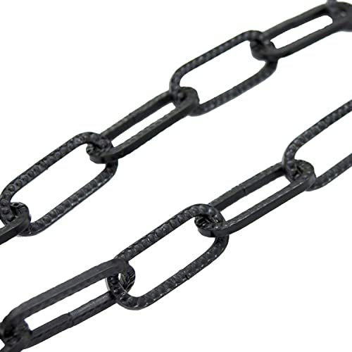 10m Eisenkette Schwarz gehämmert ø 3mm strukturiert Kette Ringkette Leuchtenkette Tragkraft 5 kg