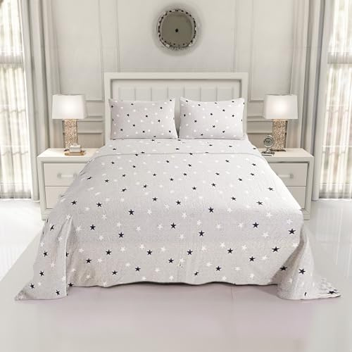 Juego de Sábanas Pirineo Termica 4 Piezas para Cama de 150 - Sábanas Polar para Invierno Cama Matrimonio | Bajera Ajustable 150x190/200+30cm, Encimera de 230x270cm y 2 Fundas Almohada 45x70cm