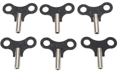 Llave de Cuerda para Reloj, Herramienta de Reparación de Cadena de Cuerda de Acero de 6 Piezas Llave de Reloj de Metal Compacta, Accesorios de Reloj para Relojes Antiguos y Vintage