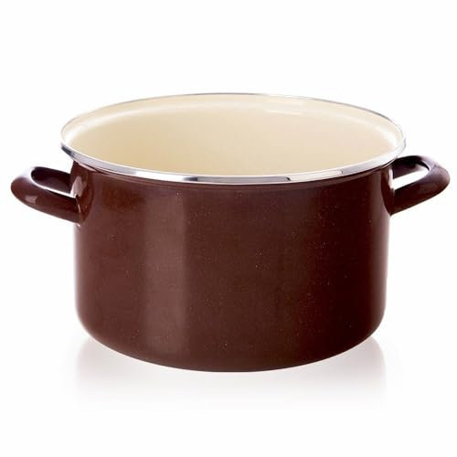 Casserole émaillée marron 22 cm 4 l