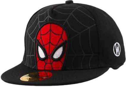 FEIFEI'S BOW Kids Cotton Baseball Cap Hat for Boys, Boys Caps Perfect for Outdoor Sunny Days Sun Hat 3+ Years (UK, Age, 3 Years, 18 Years, Black Spider)