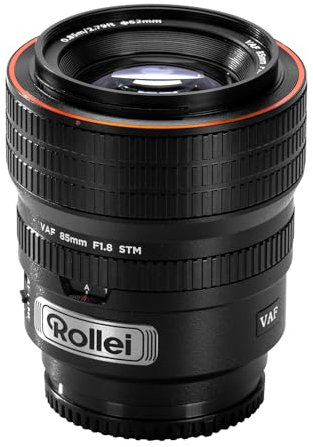 Rollei AF 85 mm F/1.8 Objetivo Fotograma Completo para Sony FE con Autofoco STM | Cuerpo de Metal 477g Compatible con APS-C FX30/ZV-E10/A6000–A6700/A5000/A5100 y Full Frame ZV-E1/FX3/A1/A9/A7 Series