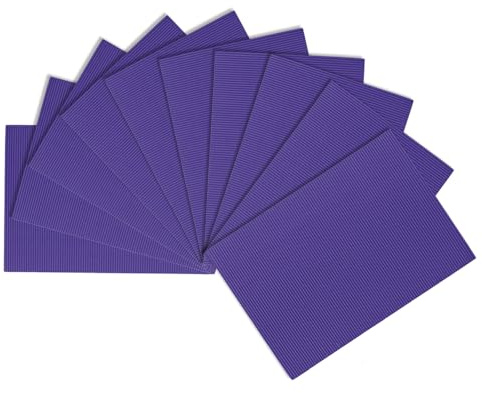 sourcing map 10pcs Corrugated Cardboard Paper Sheets,Dark Purple,11.69-inch x 8.27-inch,for Craft and DIY Projects