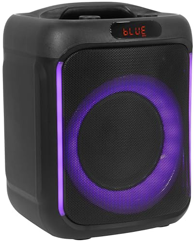 BoomTone DJ Cube 200 – Enceinte karaoké Portable 200W avec Bluetooth 5.0, lumière LED intégrée, Lecteur USB/SD, Batterie Rechargeable Lithium, Charge USB-C, compacte et Facile à Transporter.