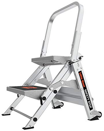Little Giant Ladders, Safety Step, 2-Step, 2 foot, Step Stool, Aluminum, Type 1A, 300 lbs weight rating, (10210BA)