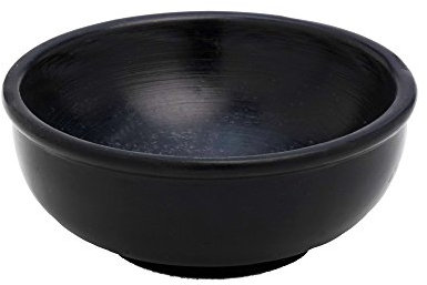 NKlaus Räucherschale schwarz Rauchgefäß 10cm Durchmesser Deko Specksteinschale Weihrauchbehälter aus Speckstein 7521