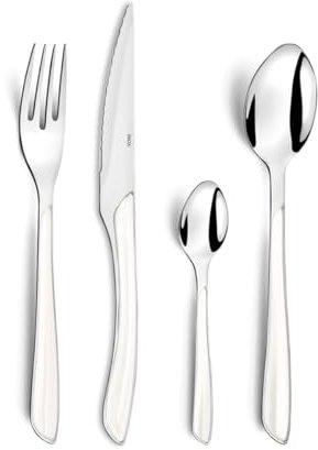 AMEFA - Ménagère 32 couverts de table pour 8 personnes - Eclat - Acier inoxydable 18/0, Finition Brillante - Blanc