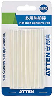 ATTEN Semi-Clear White Hot Melt Glue Sticks Adhesive Rod 7x100mm (16pcs)
