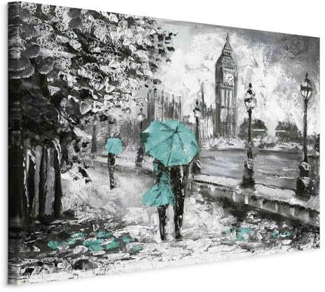 murando - Tableau Acoustique Ville 120x80 cm 1 Partie - Décoration Murale Anti-Bruit Isolation Phonique Bureau Chambre Panneau Insonorisant Impression sur Toile - Artistique d-B-0291-b-d